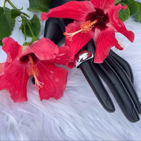 NWT Adornia Dome Ring White Rhodium Plated Sterling Silver Size 7 - Picture 3 of 7